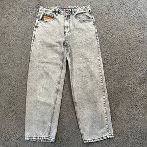 Empyre Loose Fit Scramble Grey Wash Skate Jeans Men's Size 32Wx30L Y2K